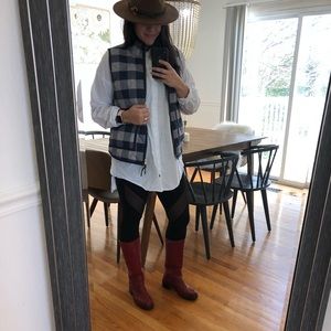 JCrew Medium Buffalo Check Vest Like New